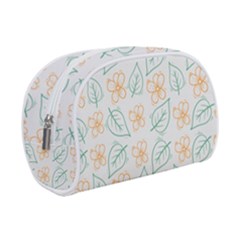 Hand-drawn-cute-flowers-with-leaves-pattern Make Up Case (small) by Pakemis