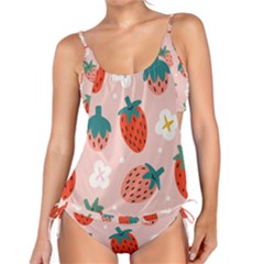 Strawberry-seamless-pattern Tankini Set