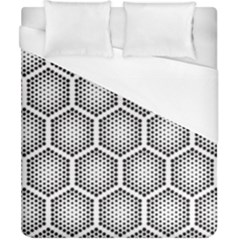 Halftone-tech-hexagons-seamless-pattern Duvet Cover (california King Size) by Pakemis