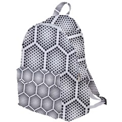 Halftone-tech-hexagons-seamless-pattern The Plain Backpack by Pakemis