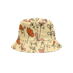 Seamless-pattern-with-different-flowers Inside Out Bucket Hat (kids) by Pakemis