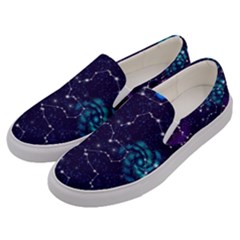 Realistic-night-sky-poster-with-constellations Men s Canvas Slip Ons