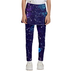 Realistic-night-sky-poster-with-constellations Kids  Skirted Pants