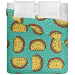 Taco-drawing-background-mexican-fast-food-pattern Duvet Cover Double Side (california King Size) by Pakemis