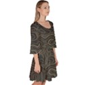 Damask-seamless-pattern Velour Kimono Dress View3