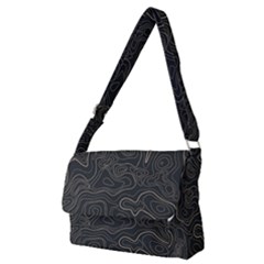 Damask-seamless-pattern Full Print Messenger Bag (m) by Pakemis