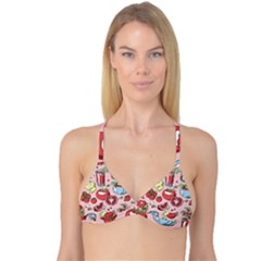 Tomato-seamless-pattern-juicy-tomatoes-food-sauce-ketchup-soup-paste-with-fresh-red-vegetables-backd Reversible Tri Bikini Top by Pakemis