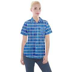 Background Abstract Texture Women s Short Sleeve Pocket Shirt