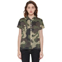 Camouflage Pattern Background Short Sleeve Pocket Shirt