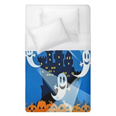 Halloween Ghosts Haunted House Duvet Cover (single Size) by artworkshop