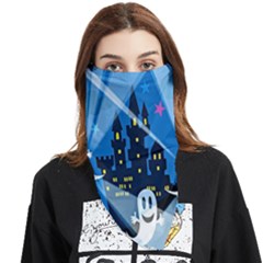 Halloween Ghosts Haunted House Face Covering Bandana (triangle) by artworkshop