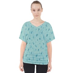 Missile Pattern V-neck Dolman Drape Top by artworkshop