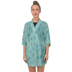 Missile Pattern Half Sleeve Chiffon Kimono by artworkshop