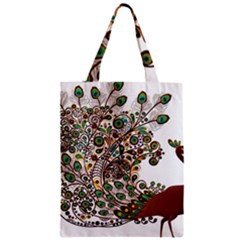 Peacock Graceful Bird Animal Zipper Classic Tote Bag by artworkshop