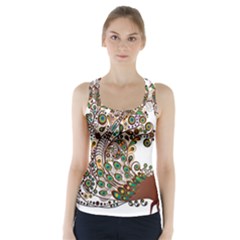 Peacock Graceful Bird Animal Racer Back Sports Top by artworkshop