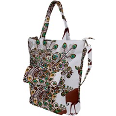 Peacock Graceful Bird Animal Shoulder Tote Bag by artworkshop