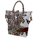 Peacock Graceful Bird Animal Buckle Top Tote Bag View1