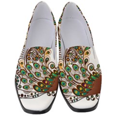 Peacock Graceful Bird Animal Women s Classic Loafer Heels by artworkshop