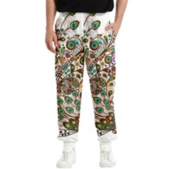 Peacock Graceful Bird Animal Men s Elastic Waist Pants by artworkshop