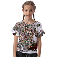 Peacock Graceful Bird Animal Kids  Cut Out Flutter Sleeves by artworkshop