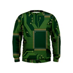 Technology Board Trace Digital Kids  Sweatshirt by artworkshop