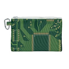 Technology Board Trace Digital Canvas Cosmetic Bag (large) by artworkshop
