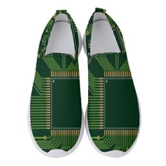 Technology Board Trace Digital Women s Slip On Sneakers by artworkshop