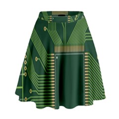 Technology Board Trace Digital High Waist Skirt by artworkshop