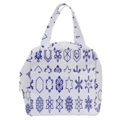 Various Types Of Snowflakes Boxy Hand Bag by artworkshop