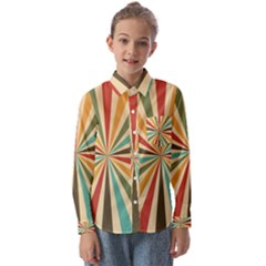 Vintage Abstract Background Kids  Long Sleeve Shirt by artworkshop