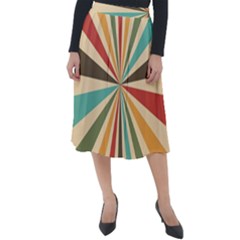 Vintage Abstract Background Classic Velour Midi Skirt  by artworkshop