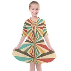 Vintage Abstract Background Kids  All Frills Chiffon Dress by artworkshop