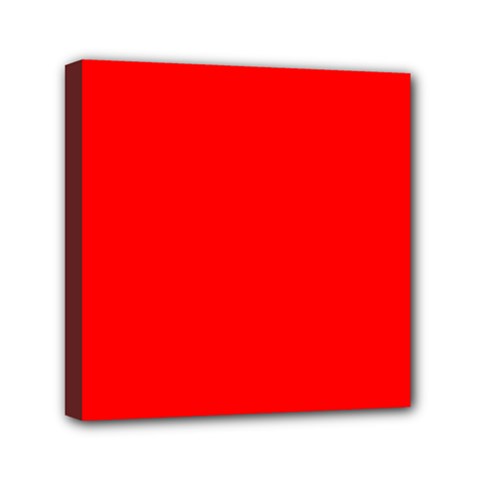 Color Red Mini Canvas 6  X 6  (stretched) by Kultjers