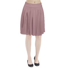 Color Rosy Brown Pleated Skirt by Kultjers