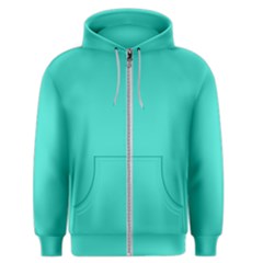 Color Turquoise Men s Zipper Hoodie