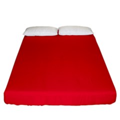 Color Spanish Red Fitted Sheet (king Size)
