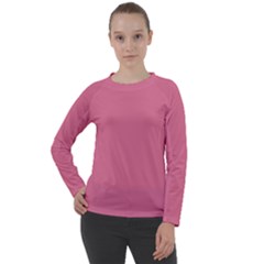 Color Pale Violet Red Women s Long Sleeve Raglan Tee