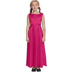 Color Ruby Kids  Satin Sleeveless Maxi Dress