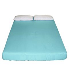Color Pale Turquoise Fitted Sheet (california King Size)