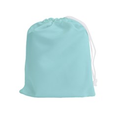 Color Pale Turquoise Drawstring Pouch (xl) by Kultjers