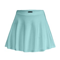 Color Pale Turquoise Mini Flare Skirt by Kultjers