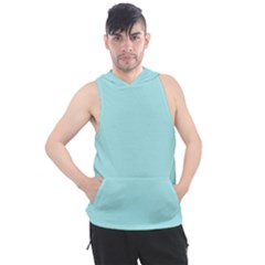 Color Pale Turquoise Men s Sleeveless Hoodie