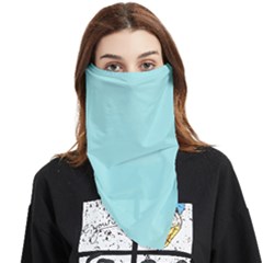 Color Pale Turquoise Face Covering Bandana (triangle) by Kultjers
