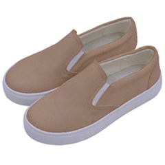 Color Tan Kids  Canvas Slip Ons by Kultjers