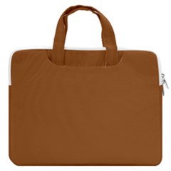 Color Saddle Brown Macbook Pro 13  Double Pocket Laptop Bag by Kultjers