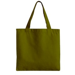Color Olive Zipper Grocery Tote Bag by Kultjers