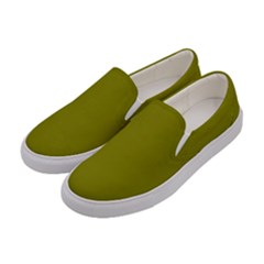 Color Olive Women s Canvas Slip Ons by Kultjers