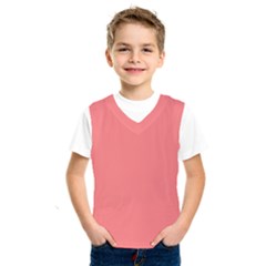 Color Light Red Kids  Basketball Tank Top by Kultjers