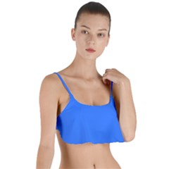 Color Deep Electric Blue Layered Top Bikini Top  by Kultjers