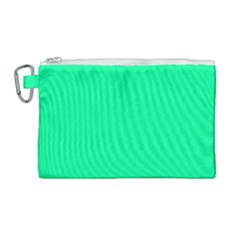 Color Medium Spring Green Canvas Cosmetic Bag (large) by Kultjers